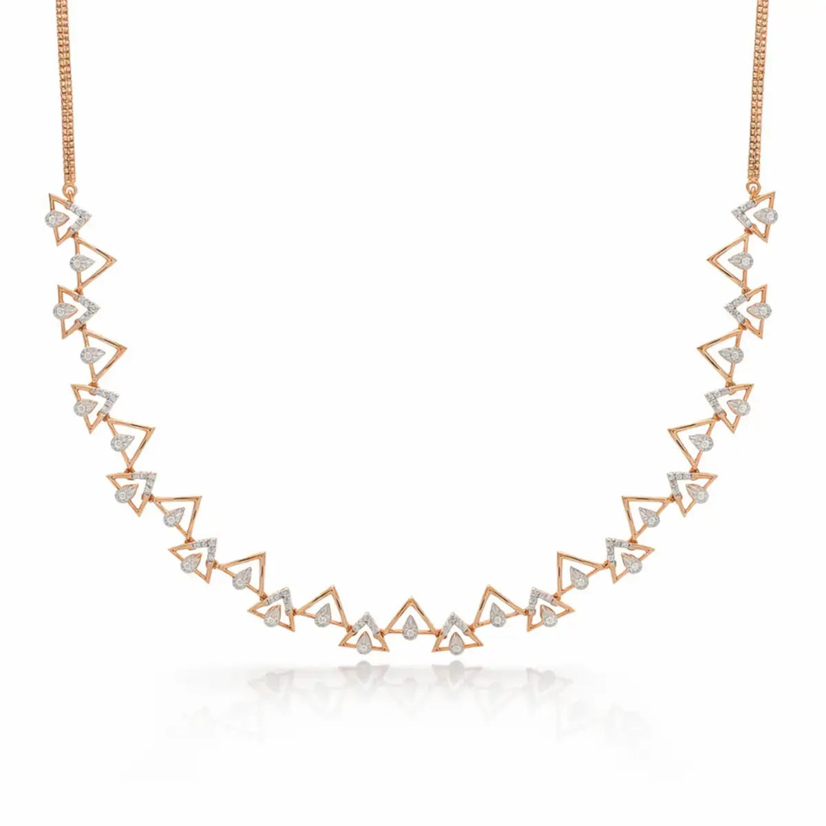 0.51 CT NATURAL DIAMOND NECKLACE 18K GOLD
