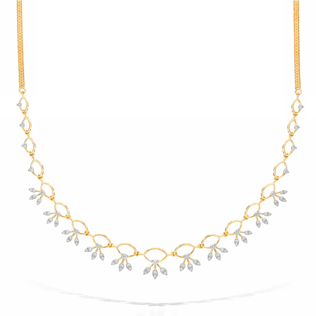 0.78 CT NATURAL DIAMOND NECKLACE 18K GOLD