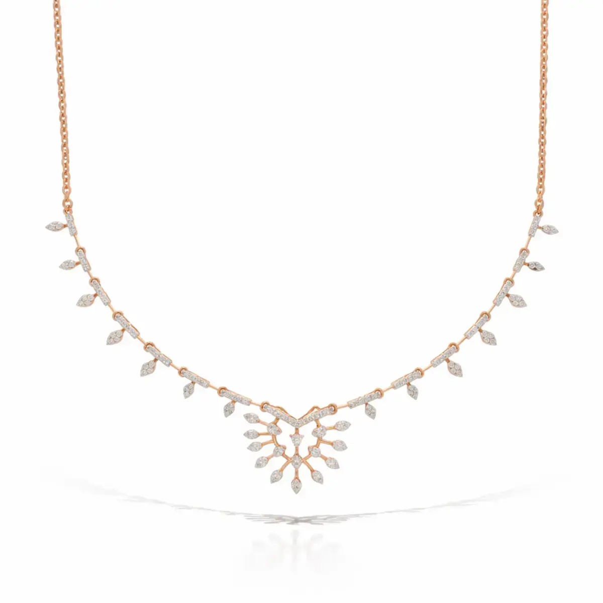 1.01 CT NATURAL DIAMOND NECKLACE 18K GOLD