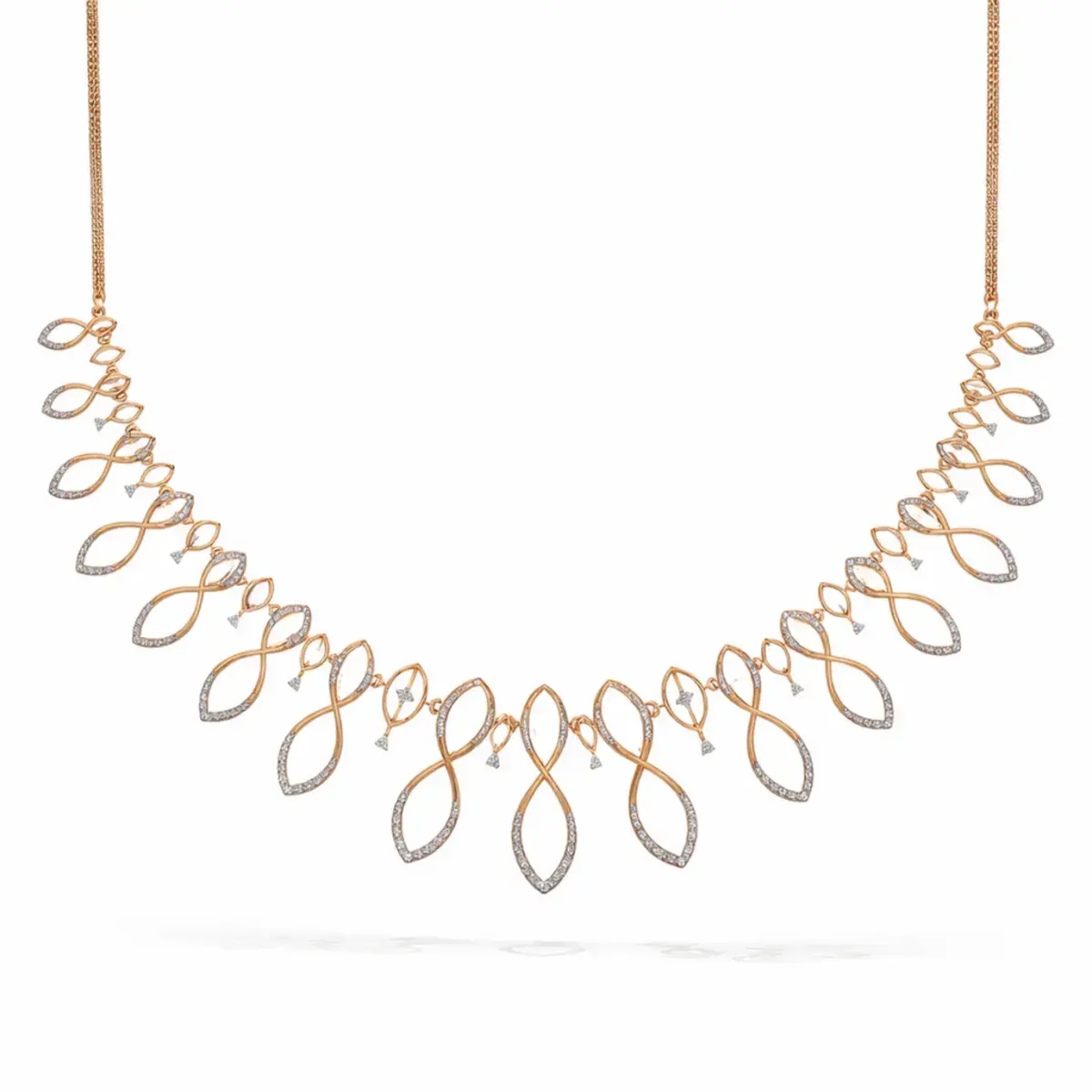 0.92 CT NATURAL DIAMOND NECKLACE 18K GOLD