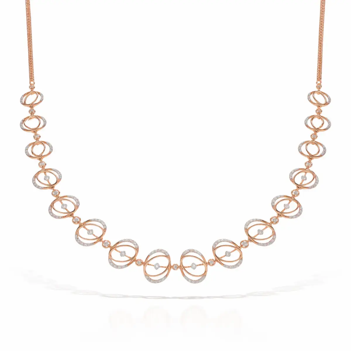0.92 CT NATURAL DIAMOND NECKLACE 18K GOLD