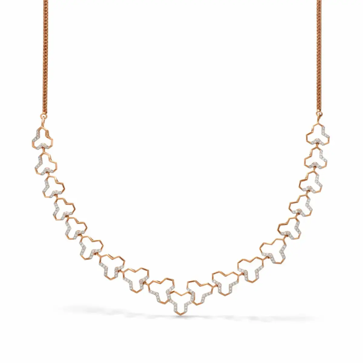 0.75 CT NATURAL DIAMOND NECKLACE 18K GOLD