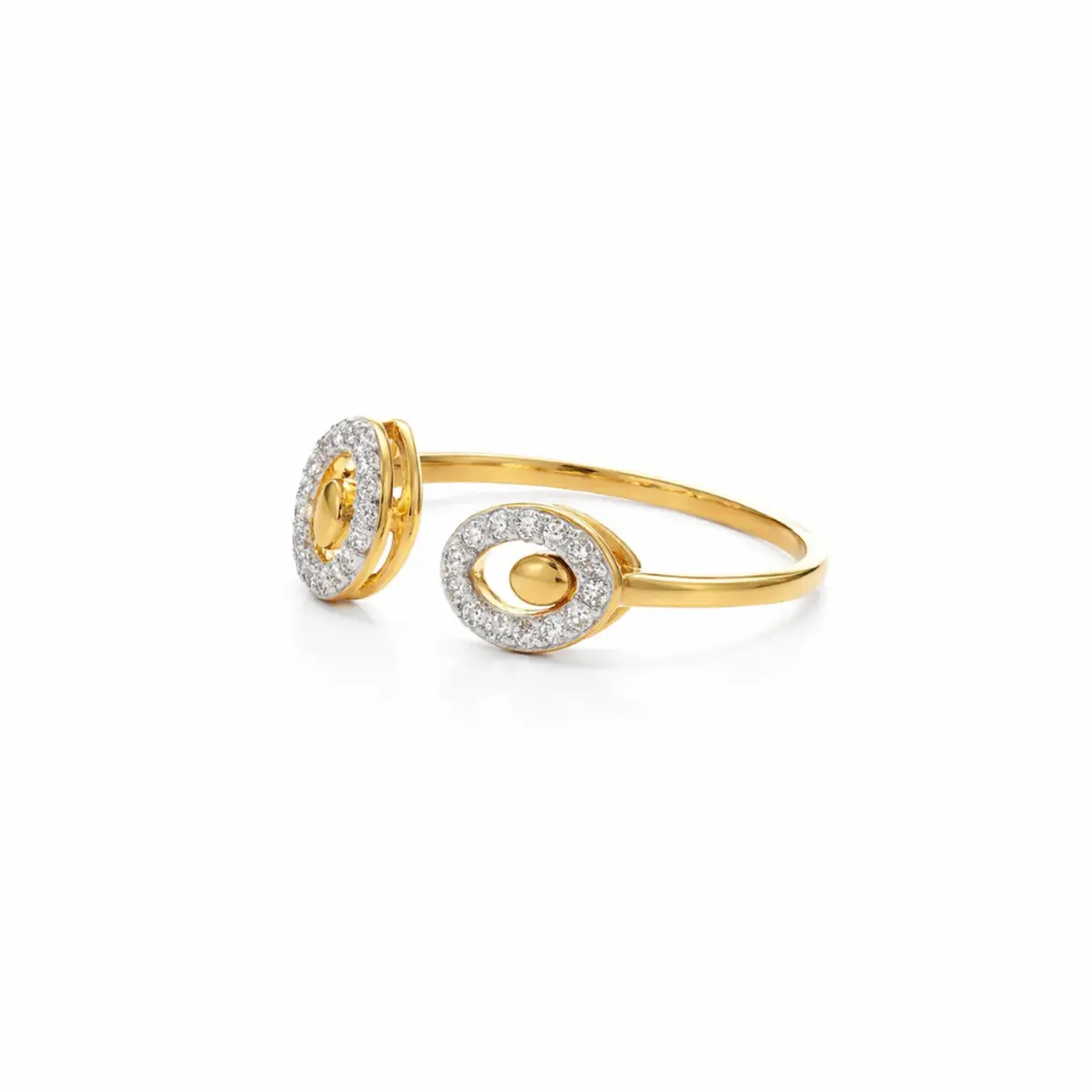 0.13 CT NATURAL DIAMOND WOMENS RING 18K GOLD