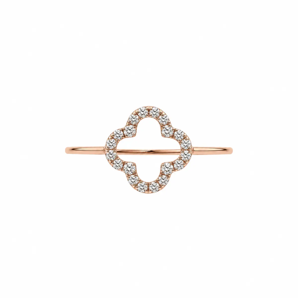 0.13 CT NATURAL DIAMOND WOMENS RING 9K GOLD