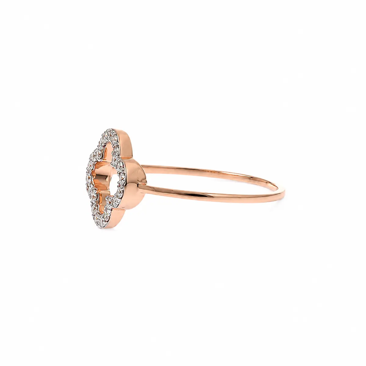 0.13 CT NATURAL DIAMOND WOMENS RING 9K GOLD