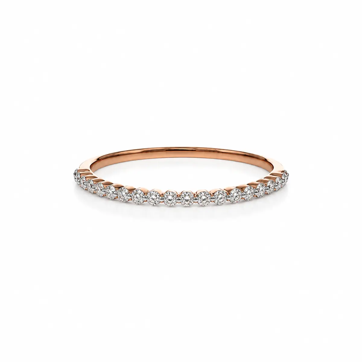 0.14 CT NATURAL DIAMOND WOMENS RING 9K GOLD