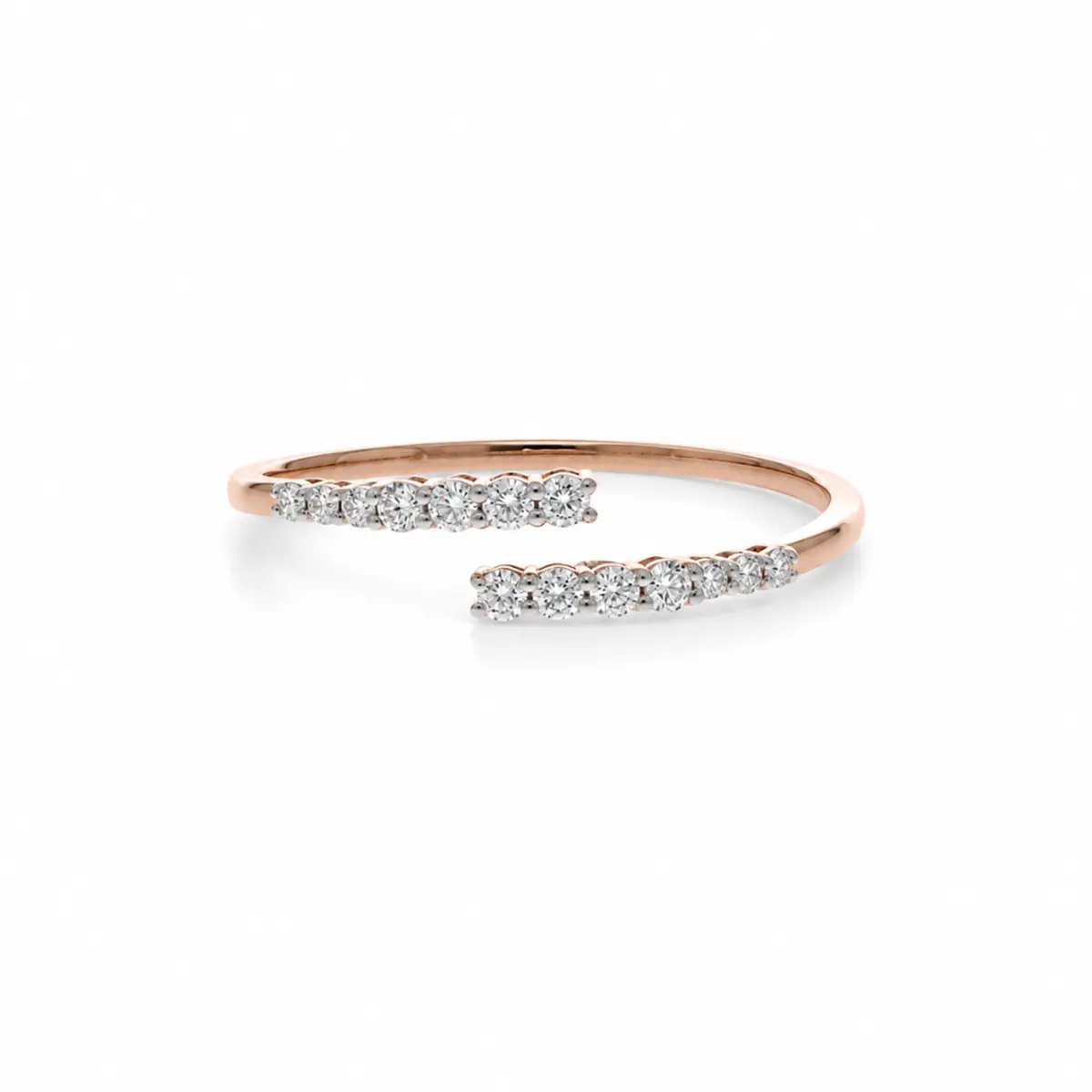 0.17 CT NATURAL DIAMOND WOMENS RING 9K GOLD