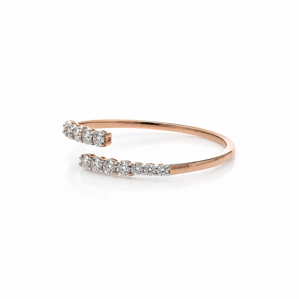 0.17 CT NATURAL DIAMOND WOMENS RING 9K GOLD