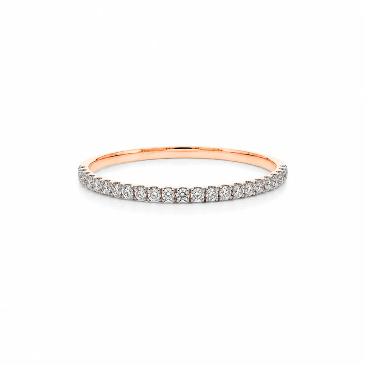 0.13 CT NATURAL DIAMOND WOMENS RING 9K GOLD