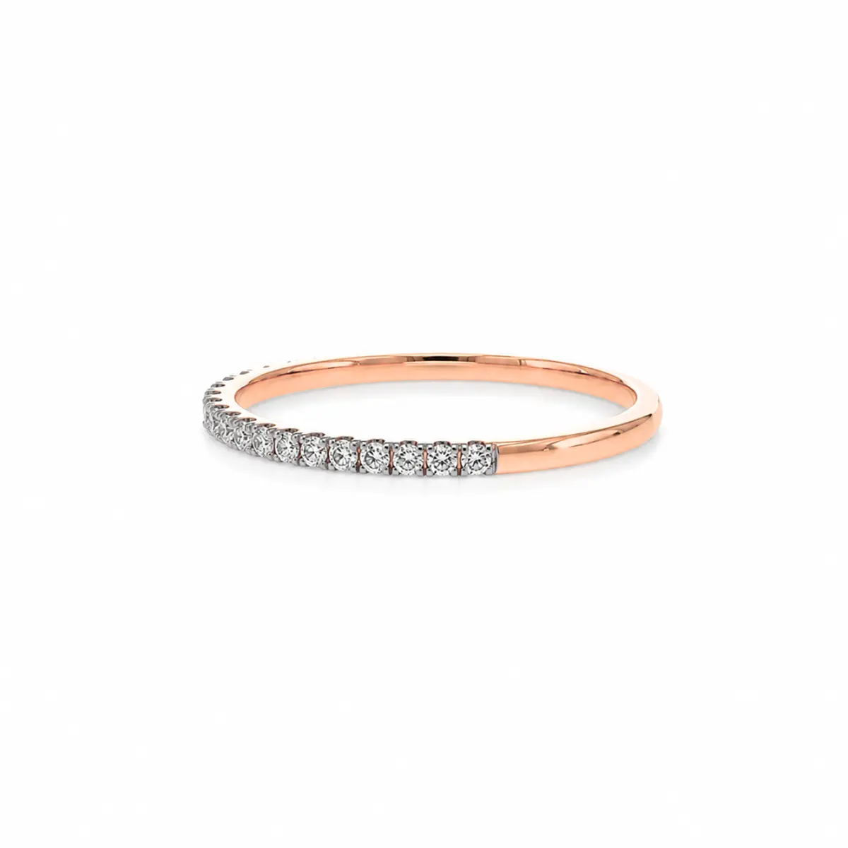 0.13 CT NATURAL DIAMOND WOMENS RING 9K GOLD