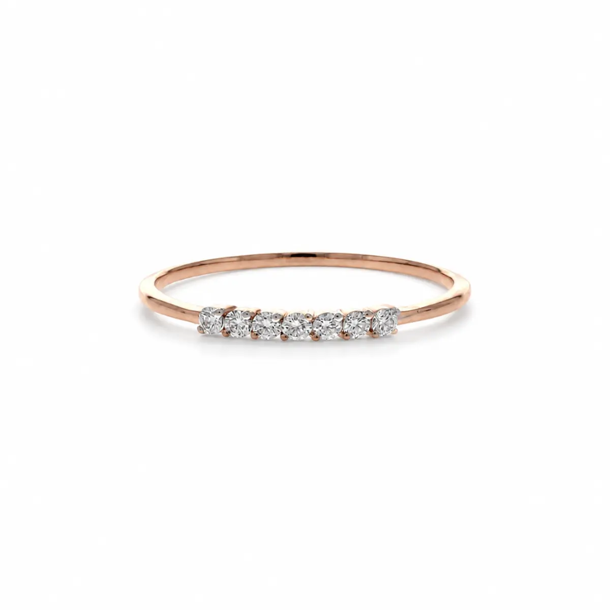 0.10 CT NATURAL DIAMOND WOMENS RING 9K GOLD