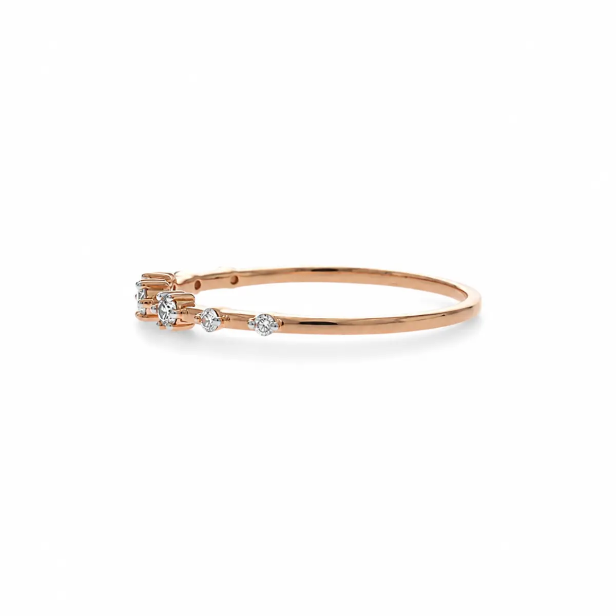 0.08 CT NATURAL DIAMOND WOMENS RING 9K GOLD