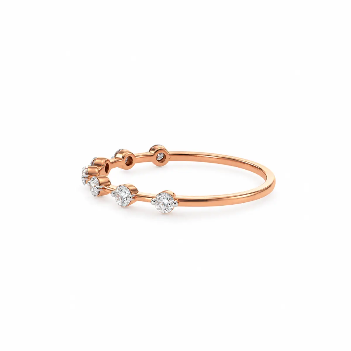 0.15 CT NATURAL DIAMOND WOMENS RING 9K GOLD