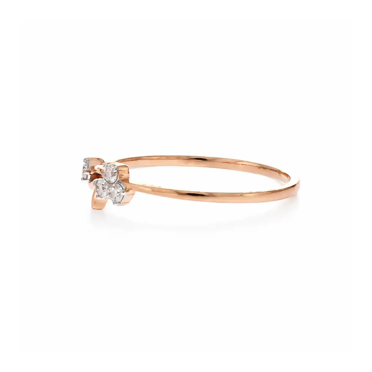 0.10 CT NATURAL DIAMOND WOMENS RING 18K GOLD