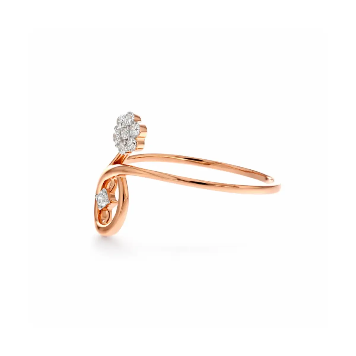0.09 CT NATURAL DIAMOND WOMENS RING 18K GOLD
