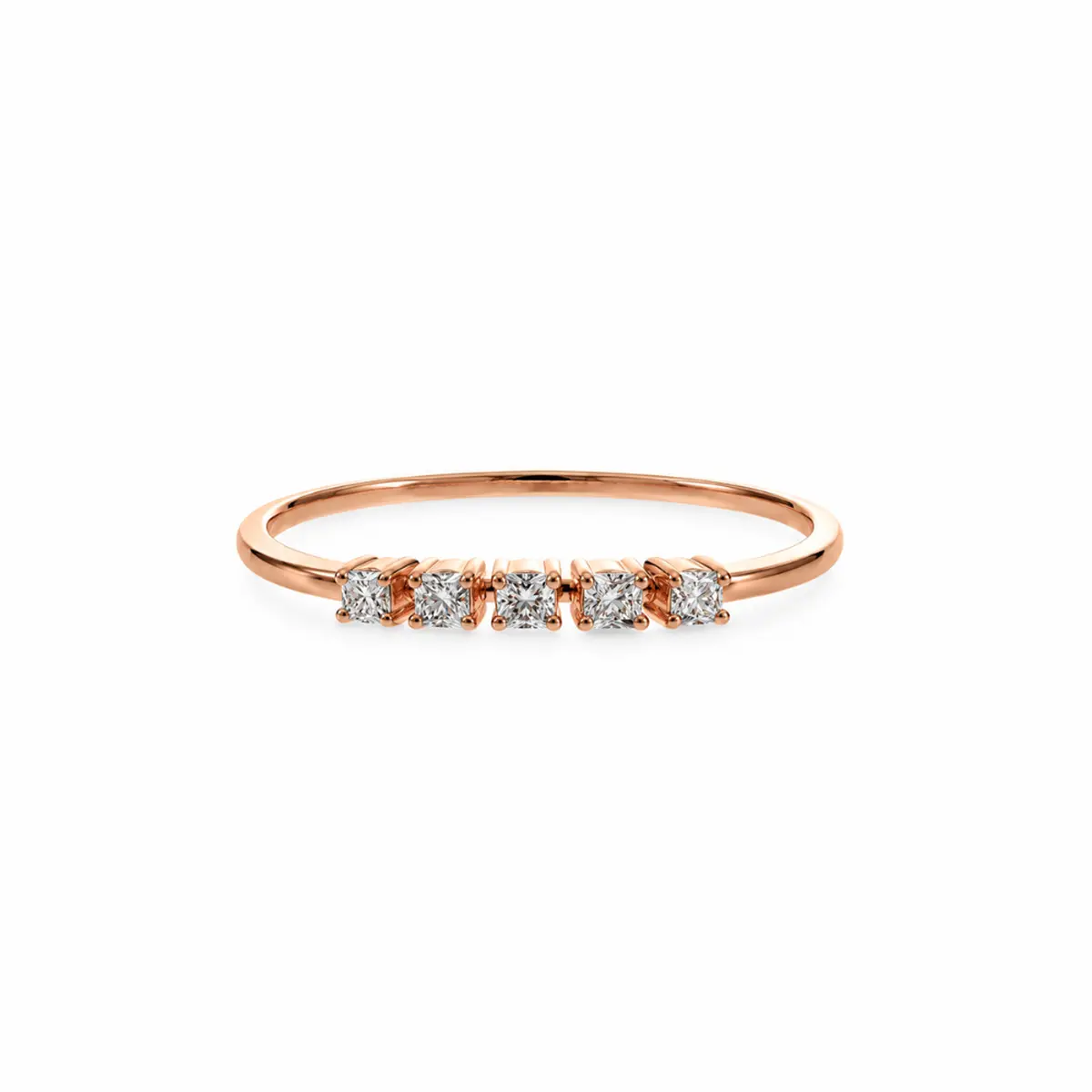 0.07 CT NATURAL DIAMOND WOMENS RING 9K GOLD