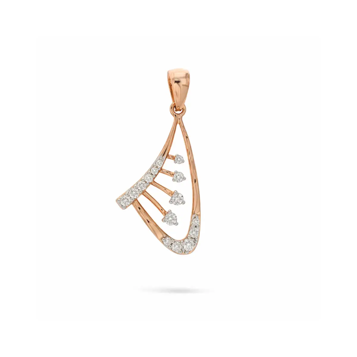 0.17 CT NATURAL DIAMOND PENDANT 18K GOLD