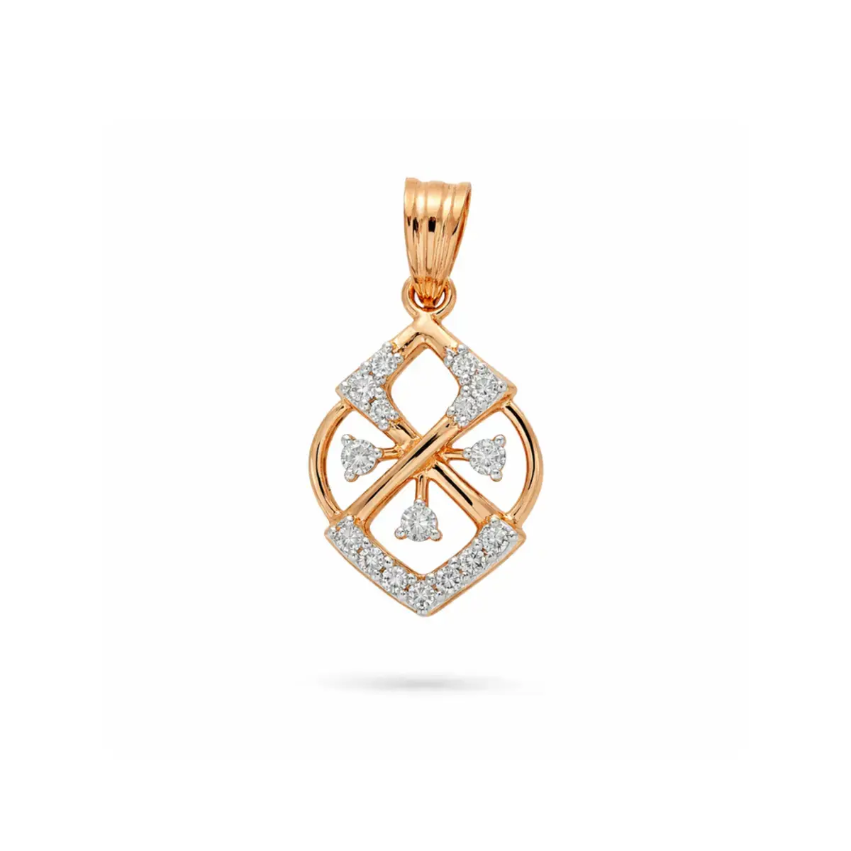 0.16 CT NATURAL DIAMOND PENDANT 18K GOLD
