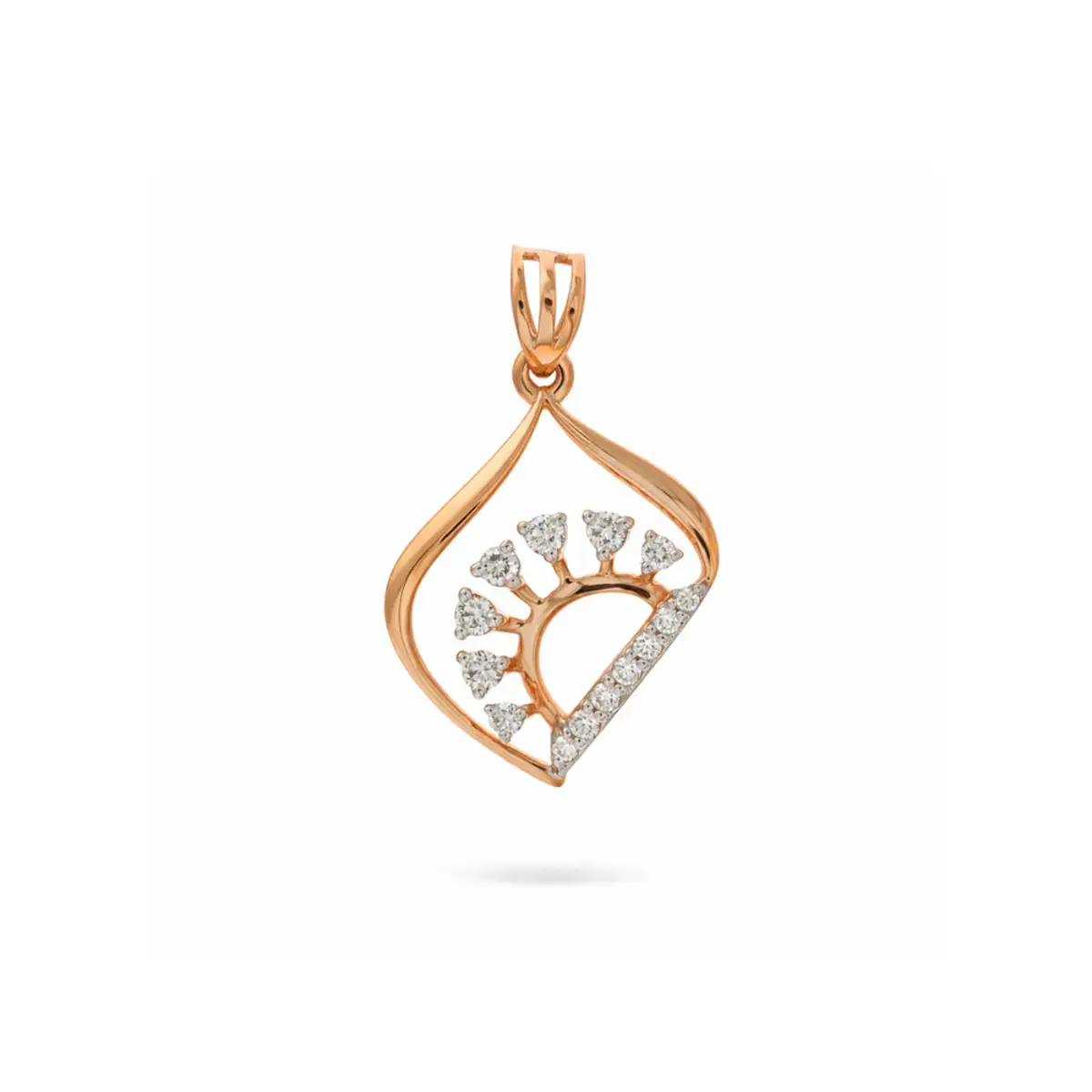 0.16 CT NATURAL DIAMOND PENDANT 18K GOLD