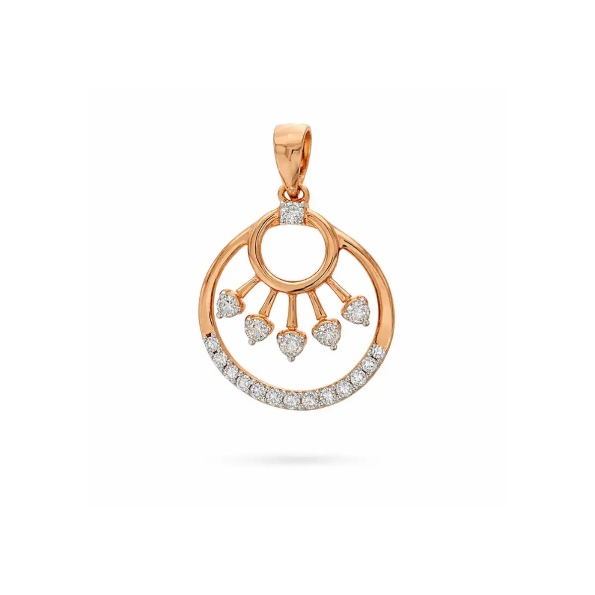 0.21 CT NATURAL DIAMOND PENDANT 18K GOLD