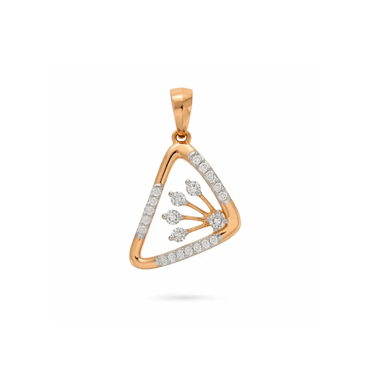 0.19 CT NATURAL DIAMOND PENDANT 18K GOLD