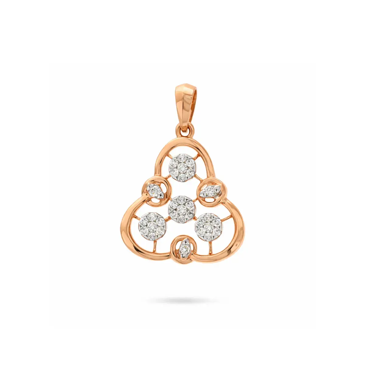 0.16 CT NATURAL DIAMOND PENDANT 18K GOLD