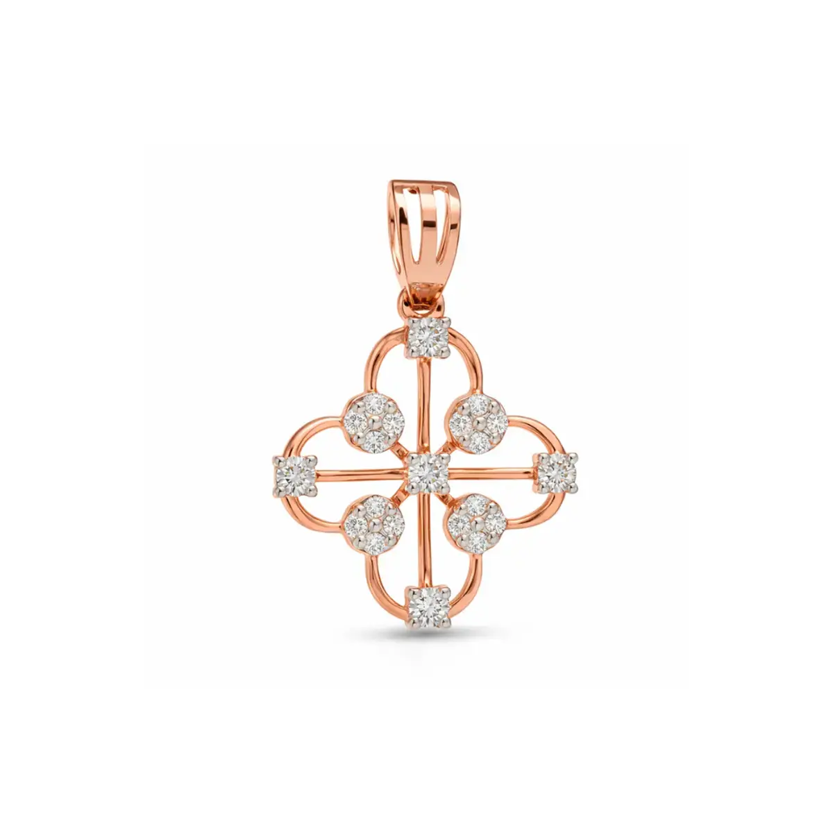 0.20 CT NATURAL DIAMOND PENDANT 18K GOLD