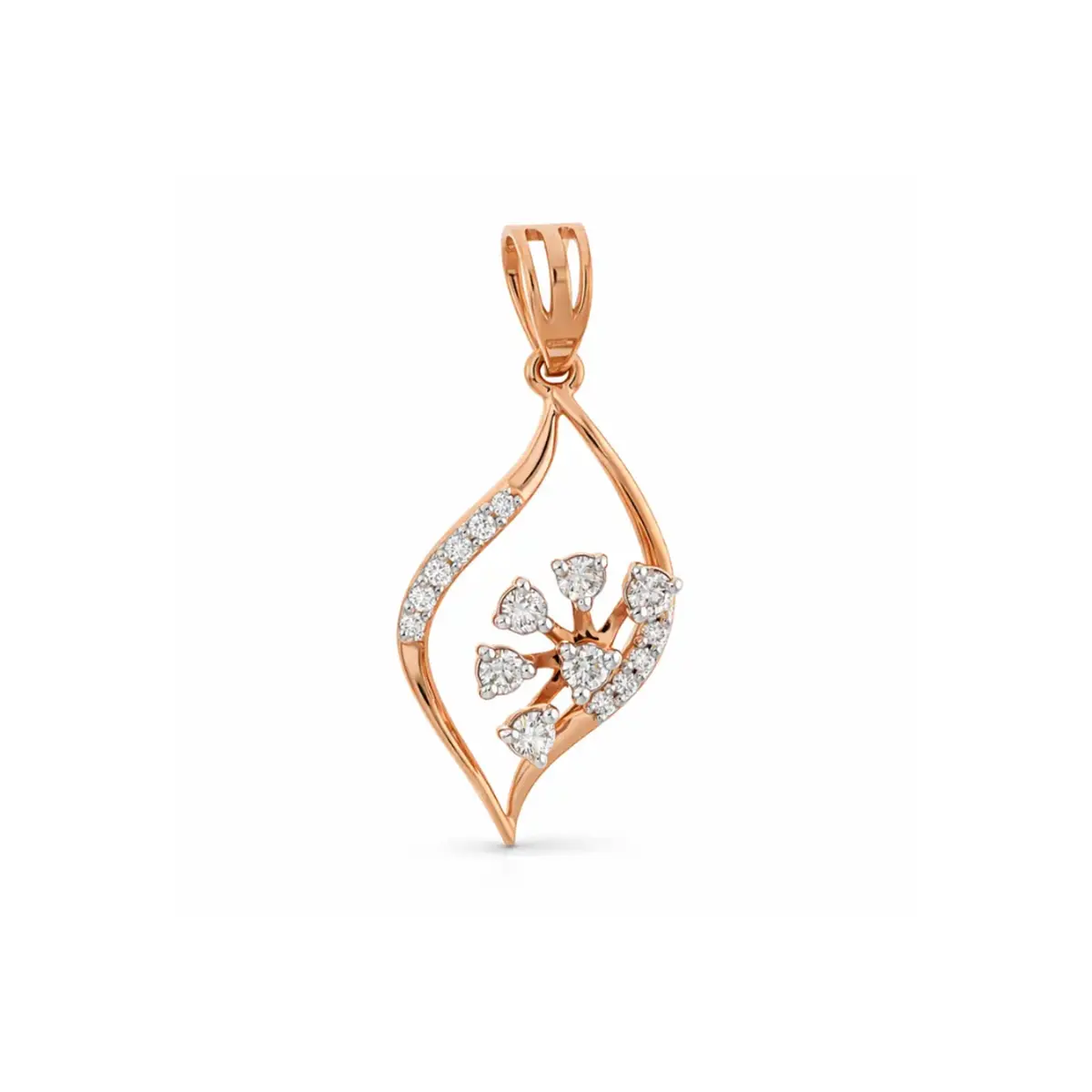 0.18 CT NATURAL DIAMOND PENDANT 18K GOLD
