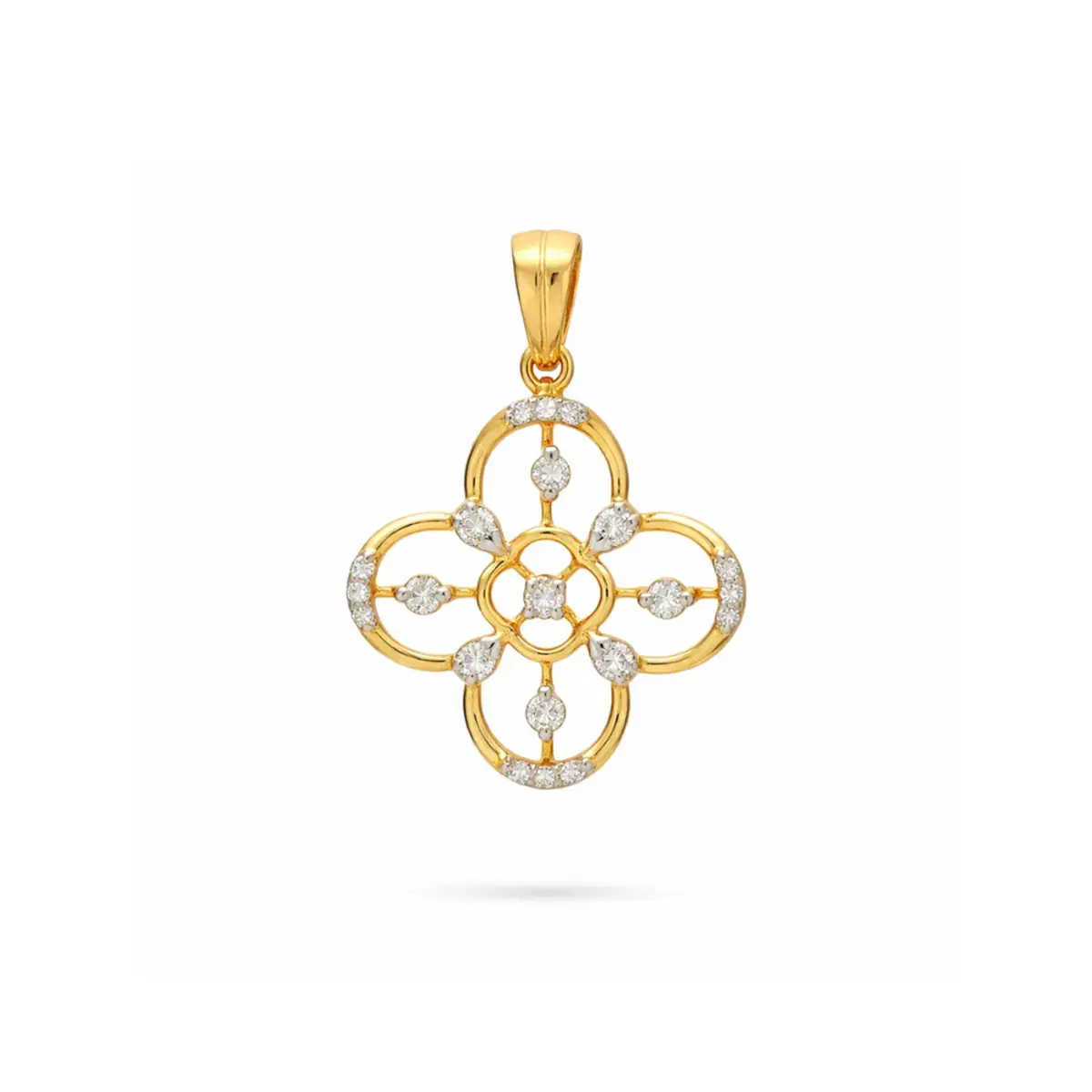 0.20 CT NATURAL DIAMOND PENDANT 18K GOLD