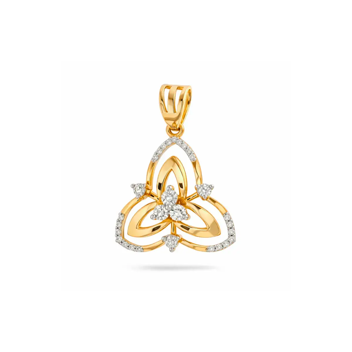 0.17 CT NATURAL DIAMOND PENDANT 18K GOLD