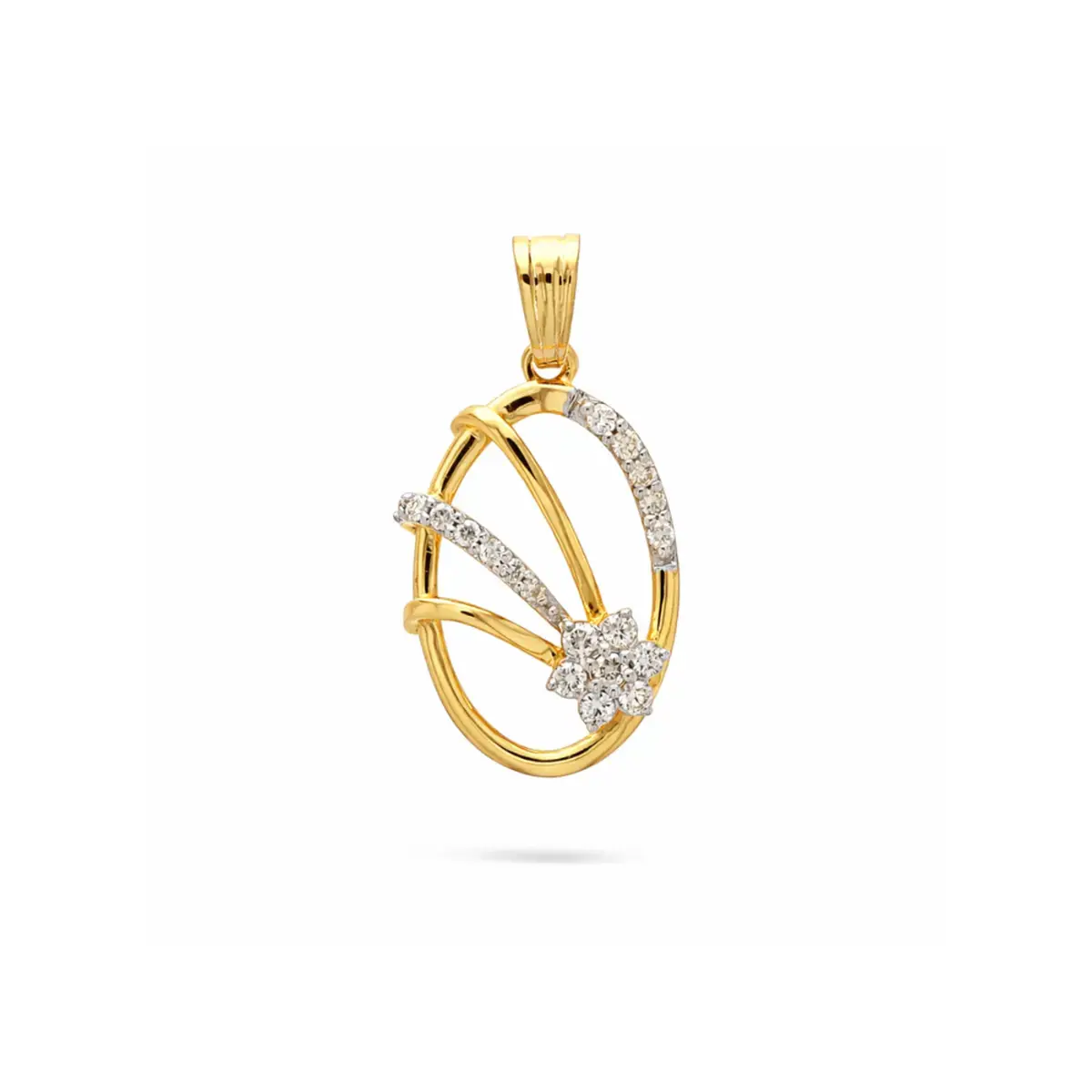 0.16 CT NATURAL DIAMOND PENDANT 18K GOLD
