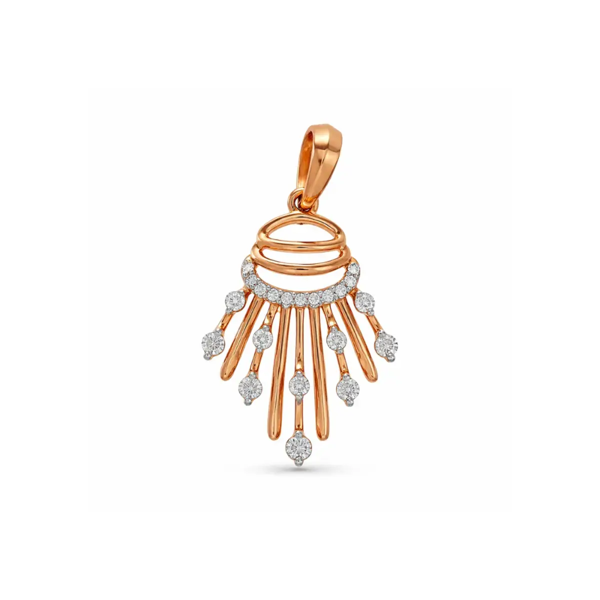 0.12 CT NATURAL DIAMOND PENDANT 18K GOLD
