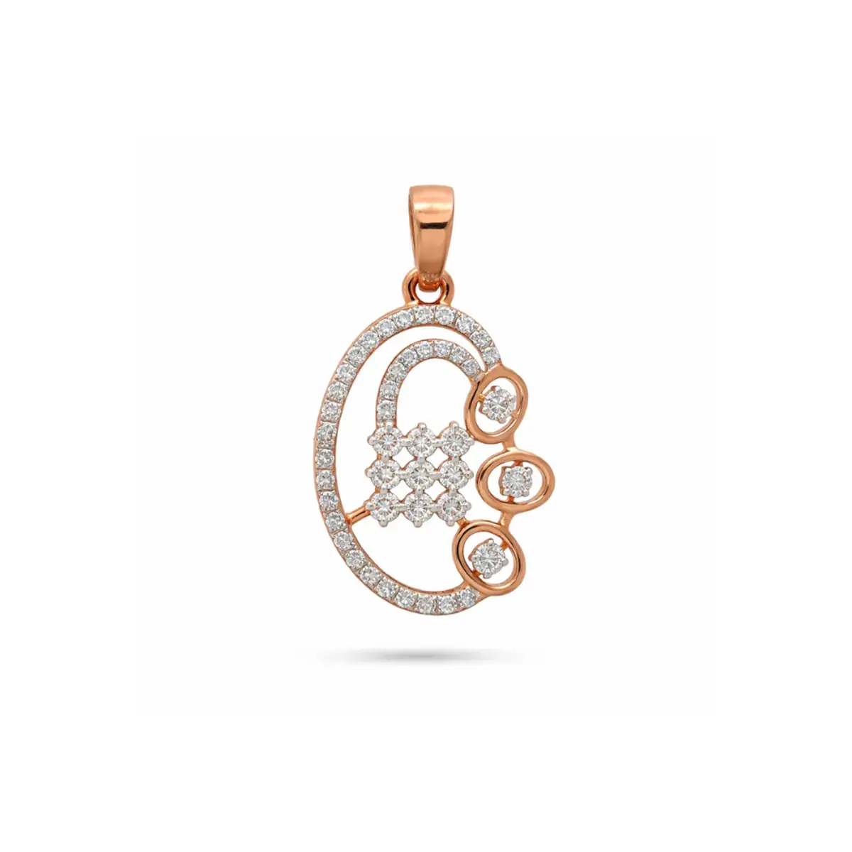0.28 CT NATURAL DIAMOND PENDANT 18K GOLD