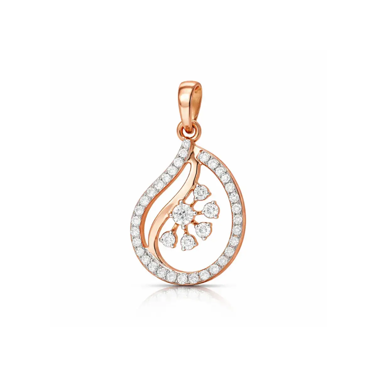 0.28 CT NATURAL DIAMOND PENDANT 18K GOLD