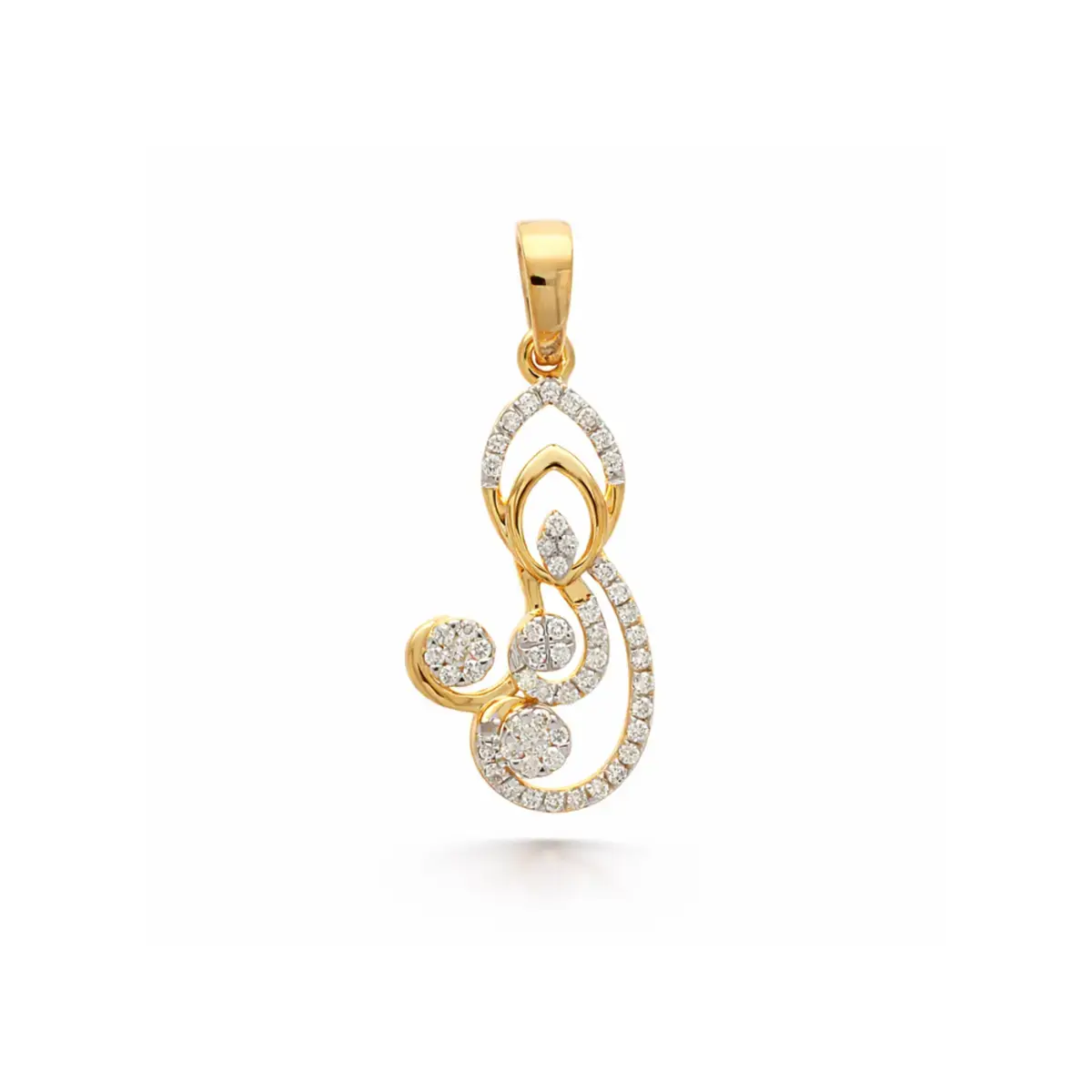 0.20 CT NATURAL DIAMOND PENDANT 18K GOLD
