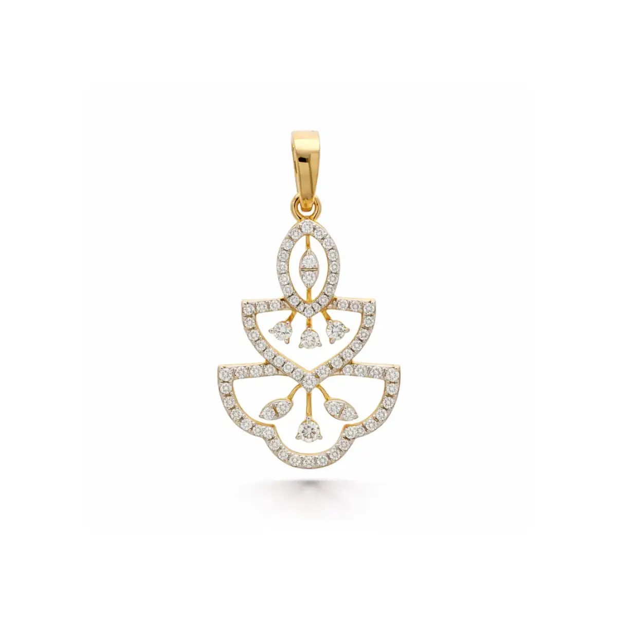 0.25 CT NATURAL DIAMOND PENDANT 18K GOLD