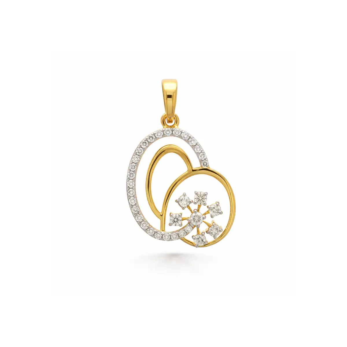 0.37 CT NATURAL DIAMOND PENDANT 18K GOLD