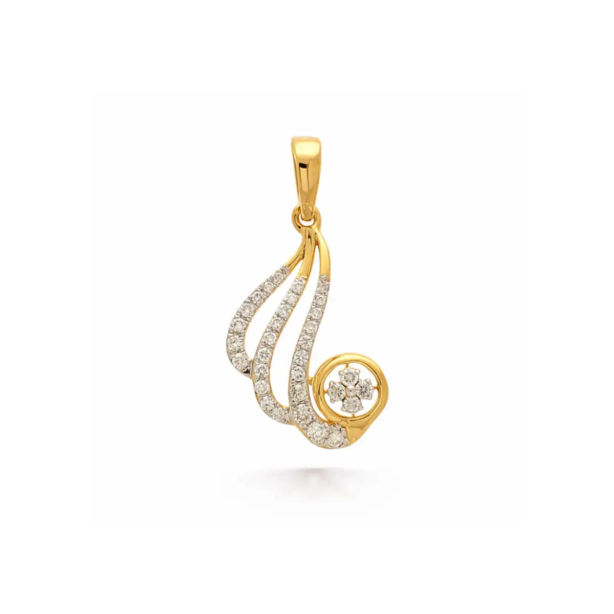 0.21 CT NATURAL DIAMOND PENDANT 18K GOLD