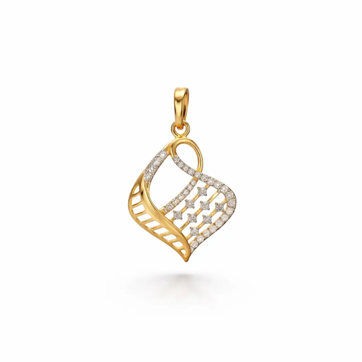 0.23 CT NATURAL DIAMOND PENDANT 18K GOLD