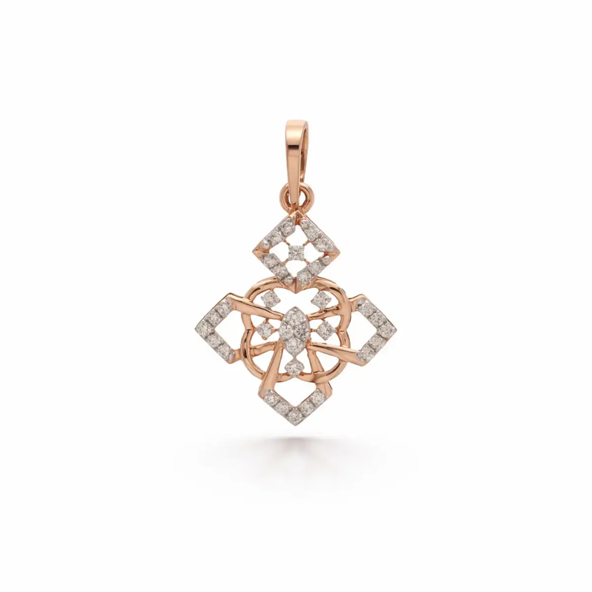 0.16 CT NATURAL DIAMOND PENDANT 18K GOLD