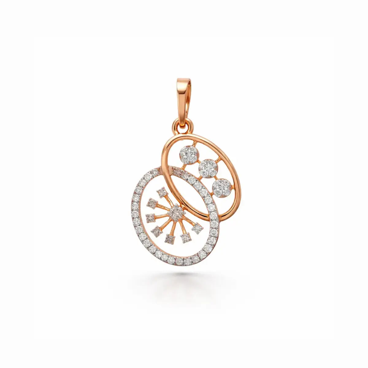 0.26 CT NATURAL DIAMOND PENDANT 18K GOLD