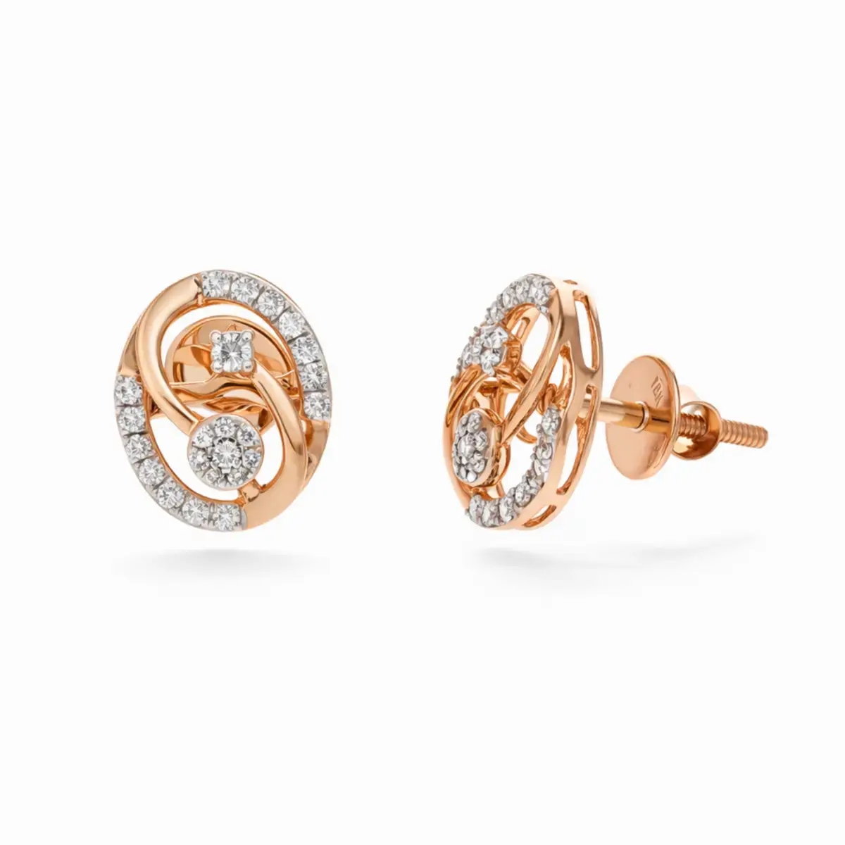 0.30 CT NATURAL DIAMOND EARRINGS 18K GOLD