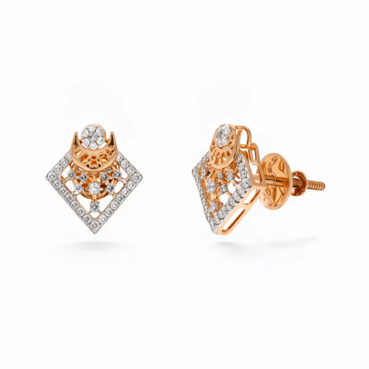 0.23 CT NATURAL DIAMOND EARRINGS 18K GOLD