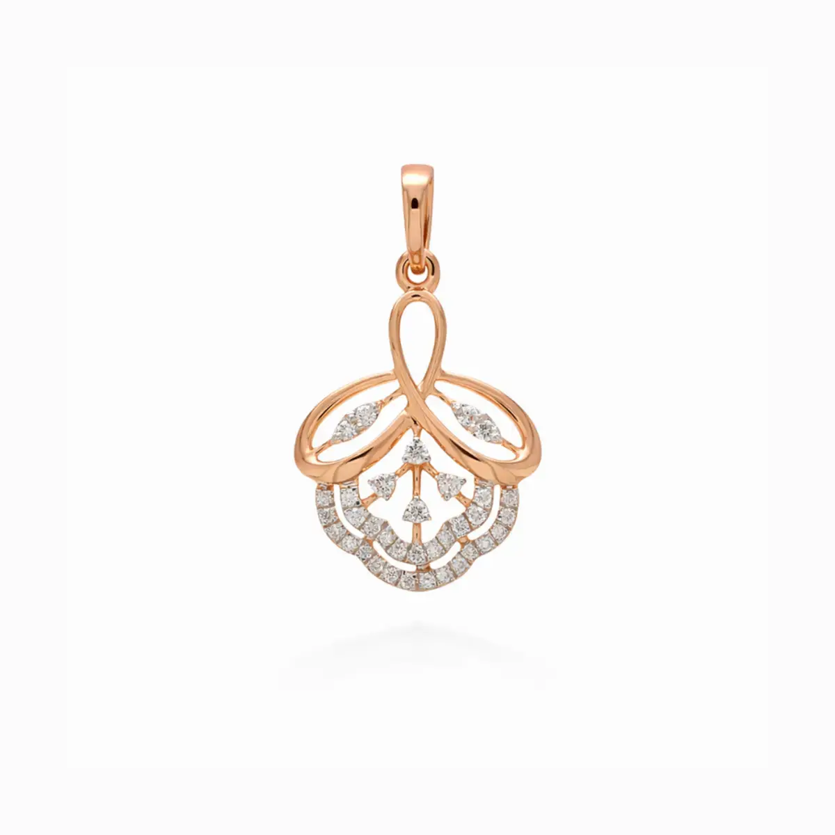 0.16 CT NATURAL DIAMOND PENDANT 18K GOLD