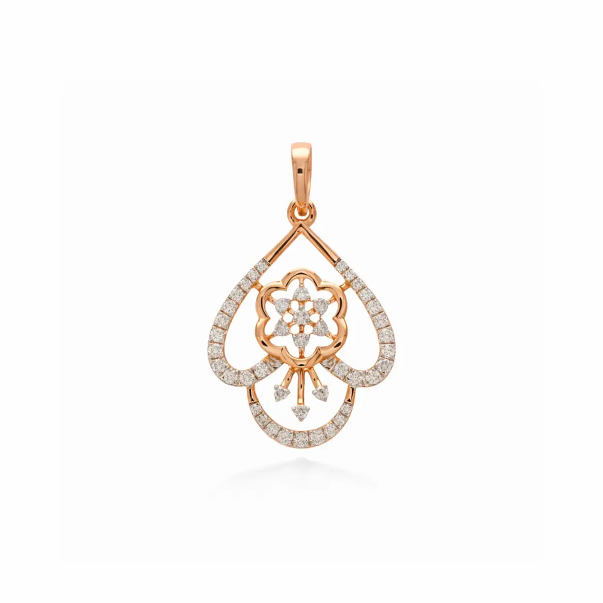 0.24 CT NATURAL DIAMOND PENDANT 18K GOLD