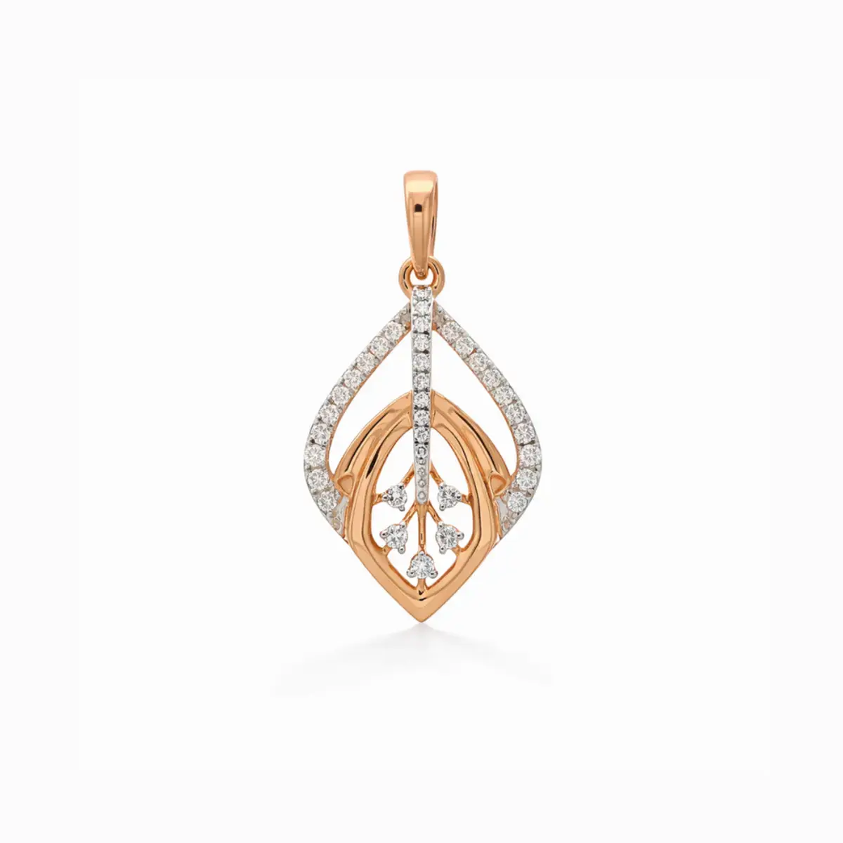 0.20 CT NATURAL DIAMOND PENDANT 18K GOLD