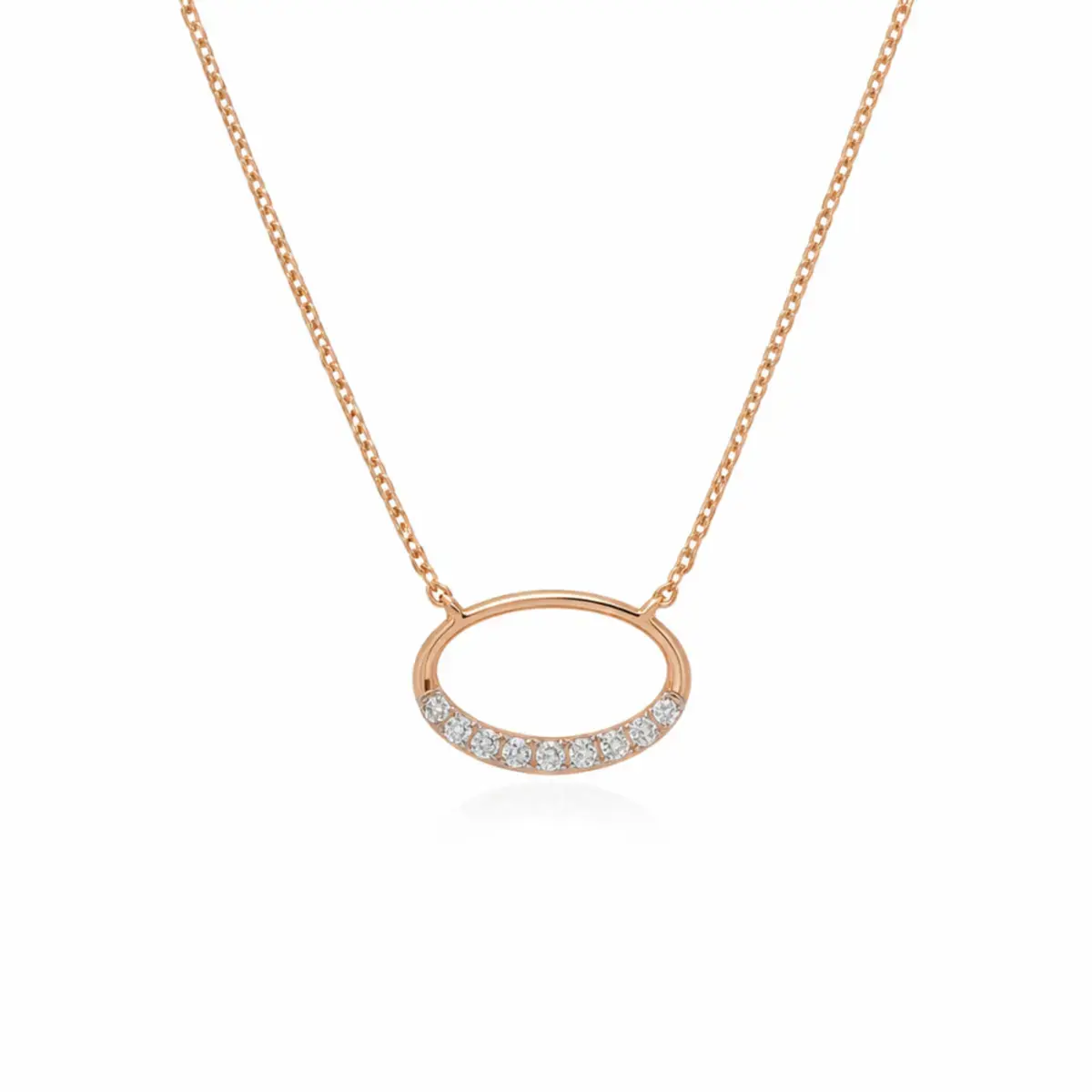 0.17 CT NATURAL DIAMOND PENDANT WITH CHAIN 18K GOLD