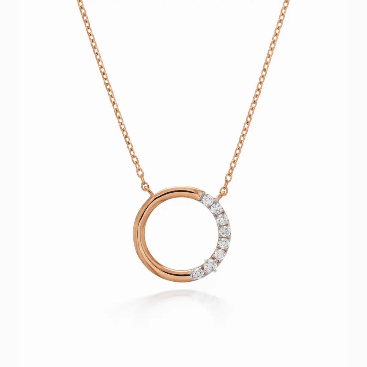 0.177 CT NATURAL DIAMOND PENDANT WITH CHAIN 18K GOLD 