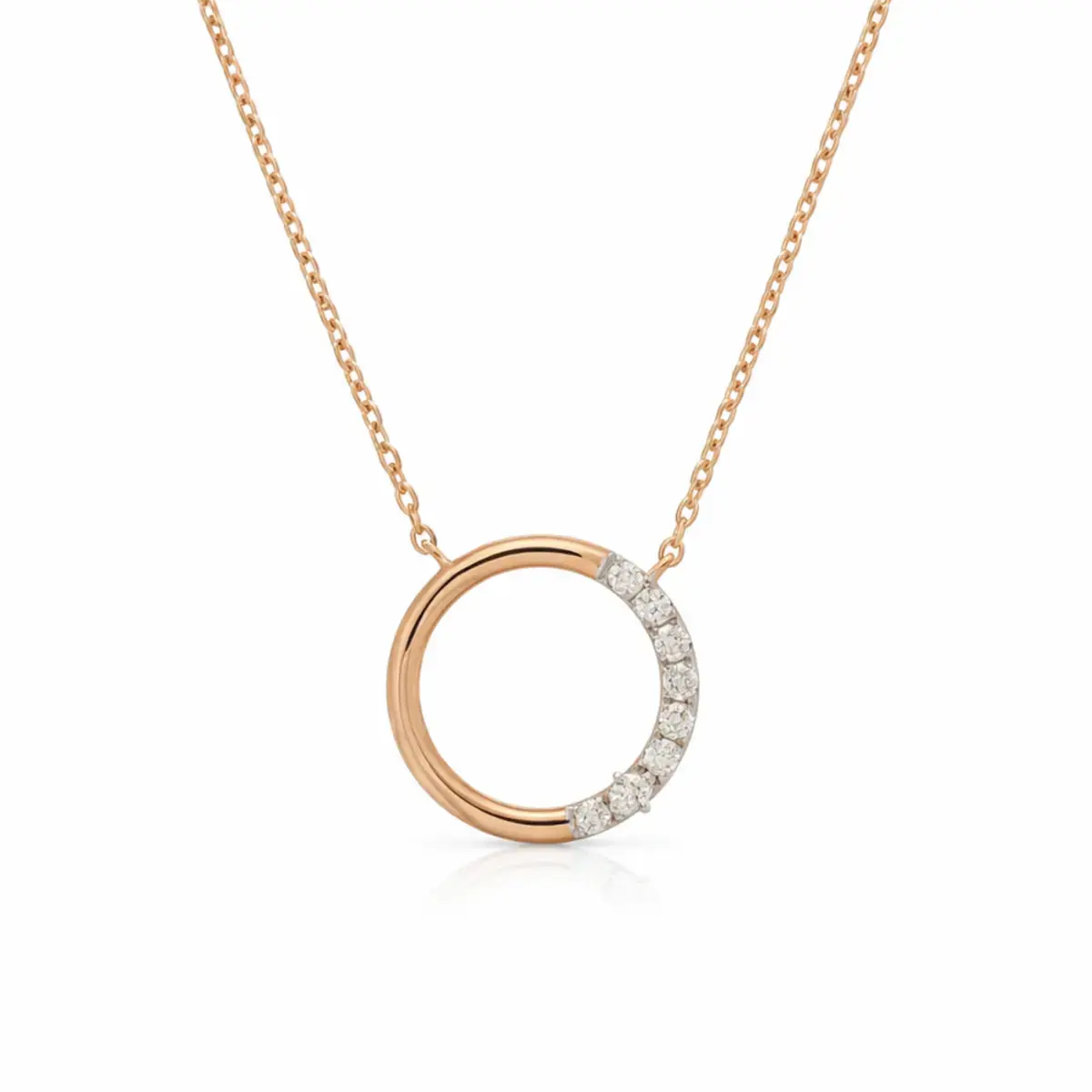 0.17 CT NATURAL DIAMOND PENDANT WITH CHAIN 18K GOLD