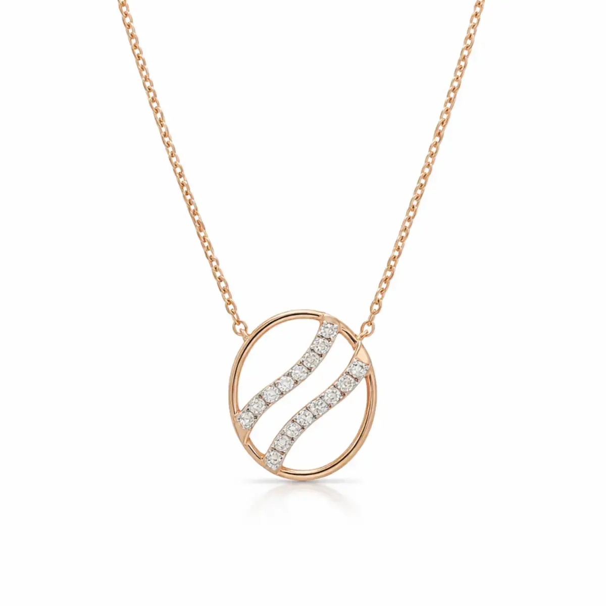 0.16 CT NATURAL DIAMOND PENDANT WITH CHAIN 18K GOLD